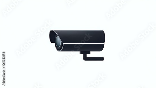 Minimalistic Matte Black CCTV Icon