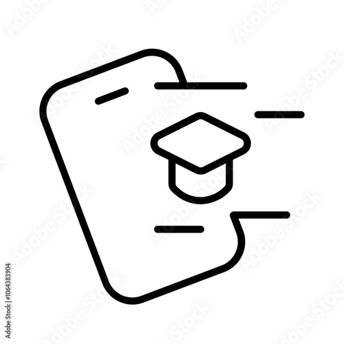 fast track education icon with thin style, perfect for user interface projects