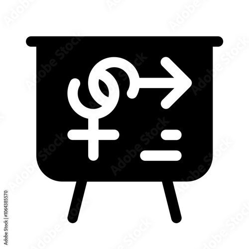 biology lesson icon with glyph style, perfect for user interface projects