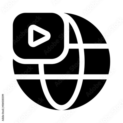 onglyph news portal icon with glyph style, perfect for user interface projects