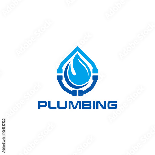 plumbing logo design vector template, plumber logo design
