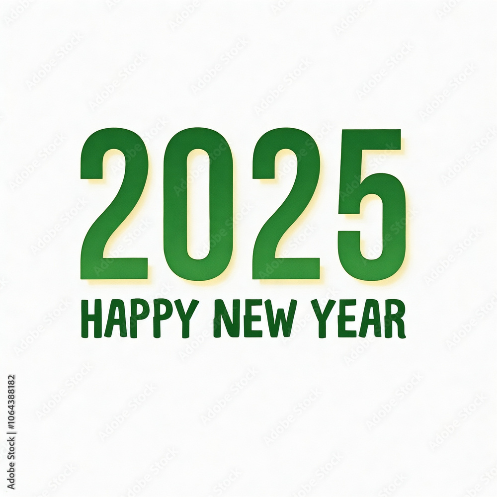 Green and white sign with says Happy New Year 2033