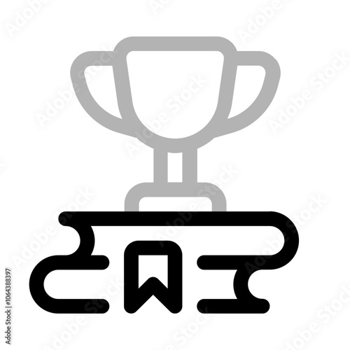 book champion icon with duoline style, perfect for user interface projects