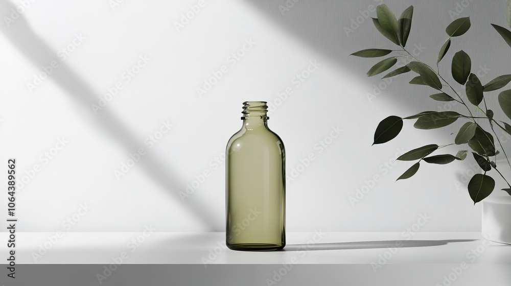 Custom empty design oil bottle mockup with a sleek, minimalist background, offering a clean and modern presentation for branding or packaging design projects. Custom empty design oil bottle mockup with a sleek, minimalist background, offering a clean and modern presentation for branding or packaging design projects.