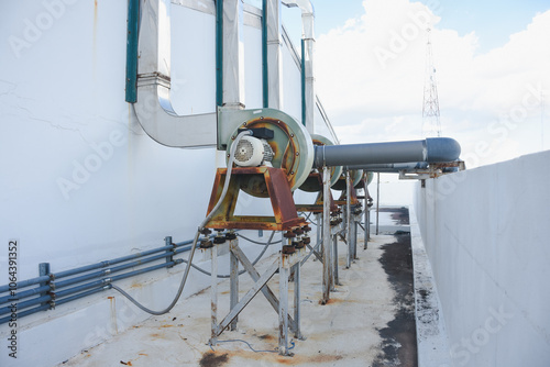 Large air conditioner ventilation ducts photo