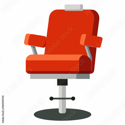 barber salon chair with a white background