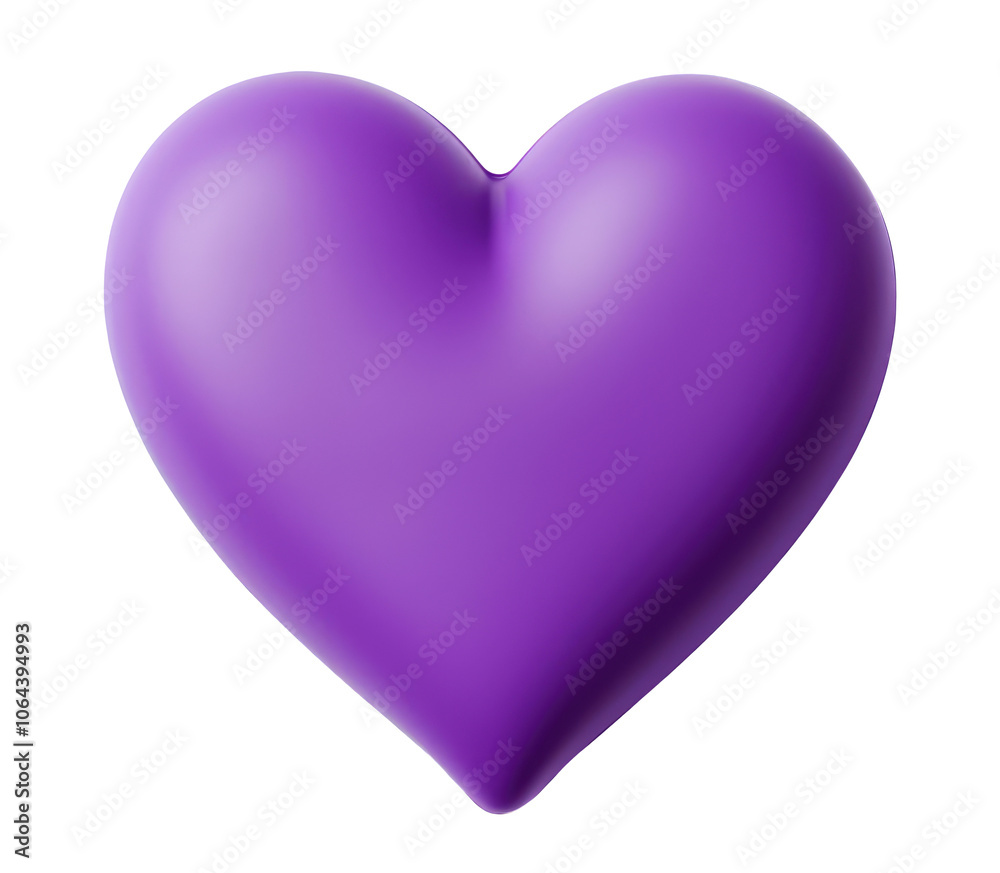 Purple heart isolated on transparent background Purple heart isolated on transparent background