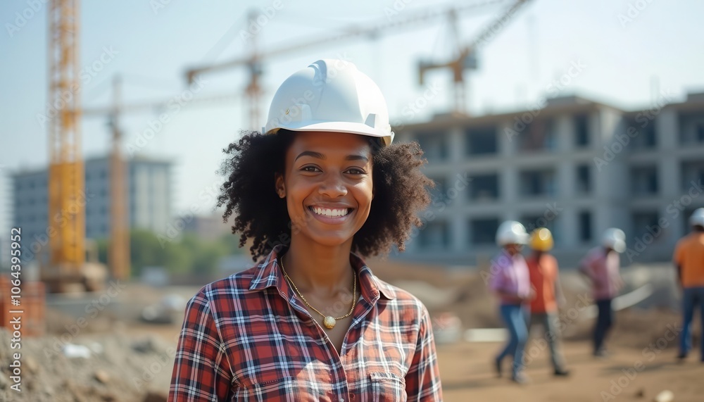 Construction Worker Operating in a Warehouse, Showcasing Industrial Labor, Teamwork, and Professional Skills in a Worksite Environment Construction Worker Operating in a Warehouse, Showcasing Industrial Labor, Teamwork, and Professional Skills in a Worksite Environment