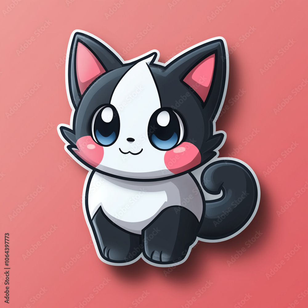 Fototapeta premium cat with heart