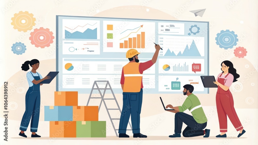 Diverse Team Working on Supply Chain Management Diverse Team Working on Supply Chain Management