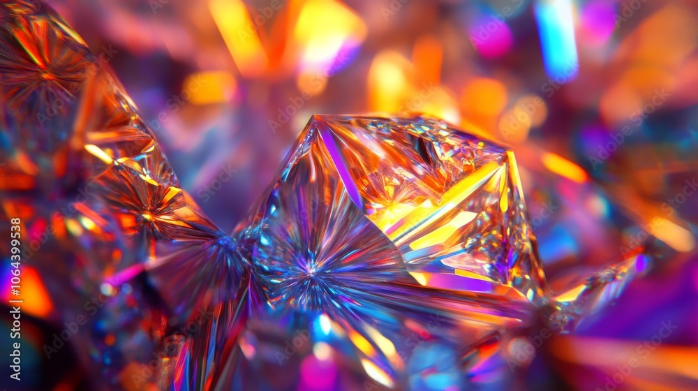 kaleidoscopic crystal formation, dynamic light refraction, deep space background, fractal mathematics visualization, premium 3d artwork, glass material simulation, geometric abstraction, high-end kaleidoscopic crystal formation, dynamic light refraction, deep space background, fractal mathematics visualization, premium 3d artwork, glass material simulation, geometric abstraction, high-end