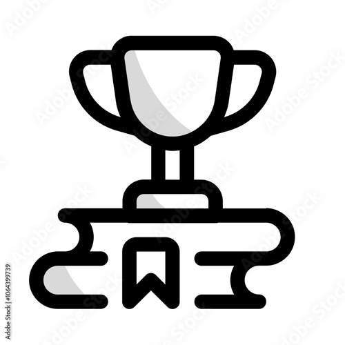 book champion icon with shady style, perfect for user interface projects