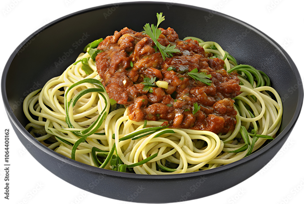 Clipart of savory Bolognese sauce with ground meat, tomatoes, and herbs. Clipart of savory Bolognese sauce with ground meat, tomatoes, and herbs.