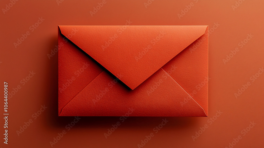 Minimalistic Orange Envelope Mockup with Warm Tones for Stylish Stationery and Branding Design Minimalistic Orange Envelope Mockup with Warm Tones for Stylish Stationery and Branding Design