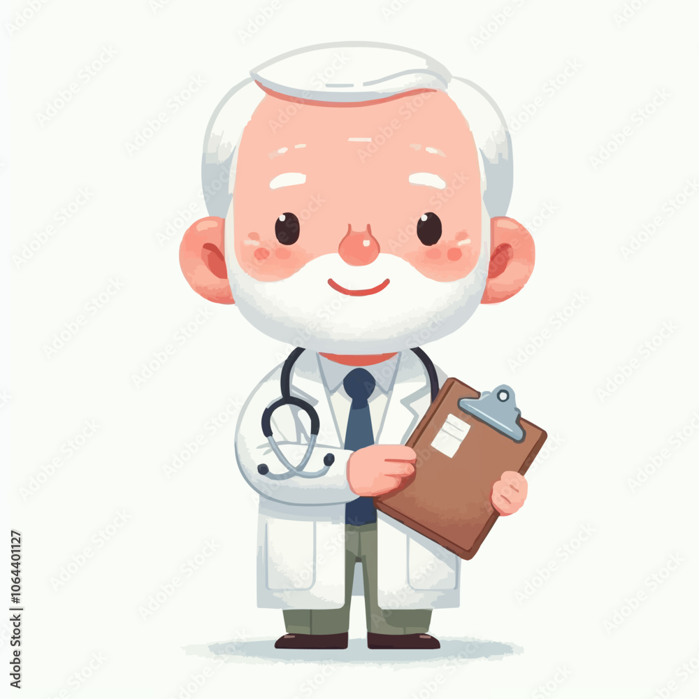 Vector illustration of a friendly cartoon doctor Vector illustration of a friendly cartoon doctor