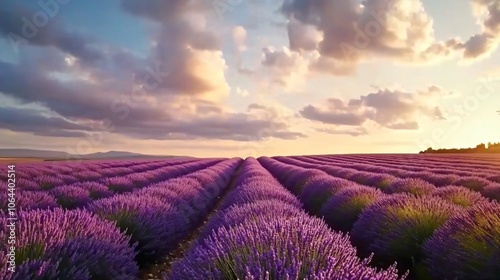 Lavender Field at Sunset