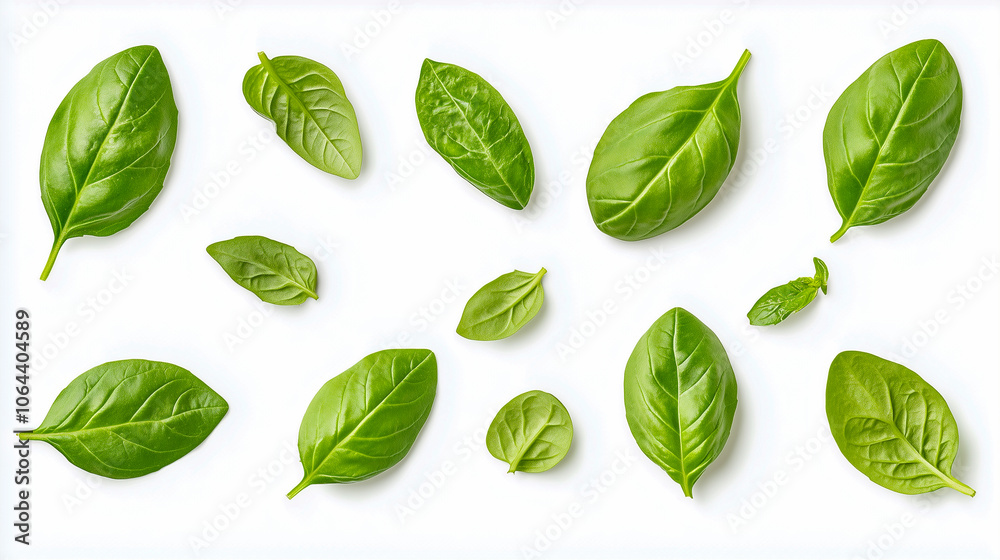 basil leaves isolated basil leaves isolated