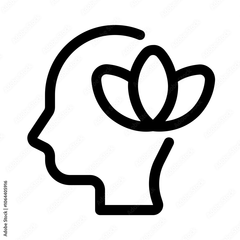 peacefulness icon with line style, perfect for user interface projects peacefulness icon with line style, perfect for user interface projects