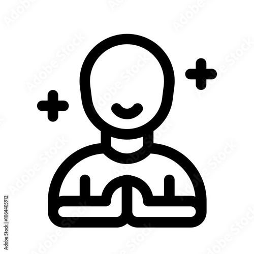 reconcile the mind icon with line style, perfect for user interface projects