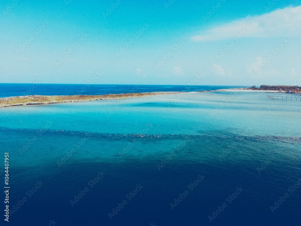 Sunny day of the coast of an island Sunny day of the coast of an island