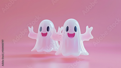 Ghost cute halloween element 3D