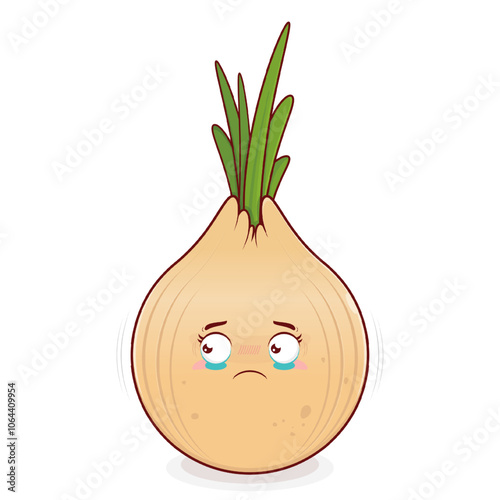 onion scared face cartoon cute