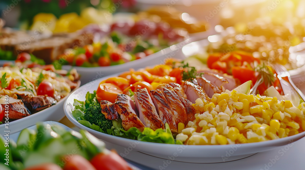 Buffet Dinner Restaurant Catering Food Concept Buffet Dinner Restaurant Catering Food Concept