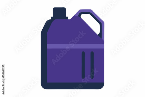  plastic canister for machine oil isolated on white background 