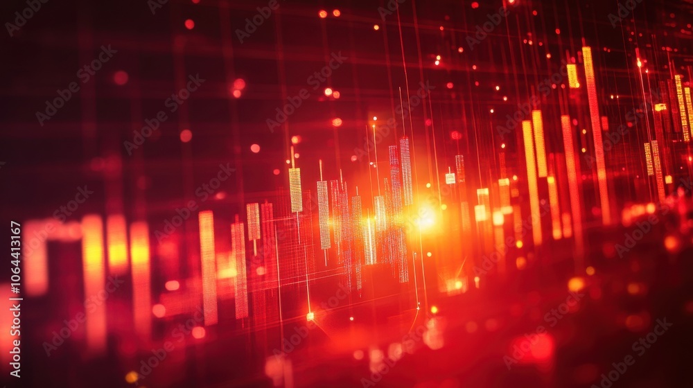 Red Economy Stock Market Volatility Chart
