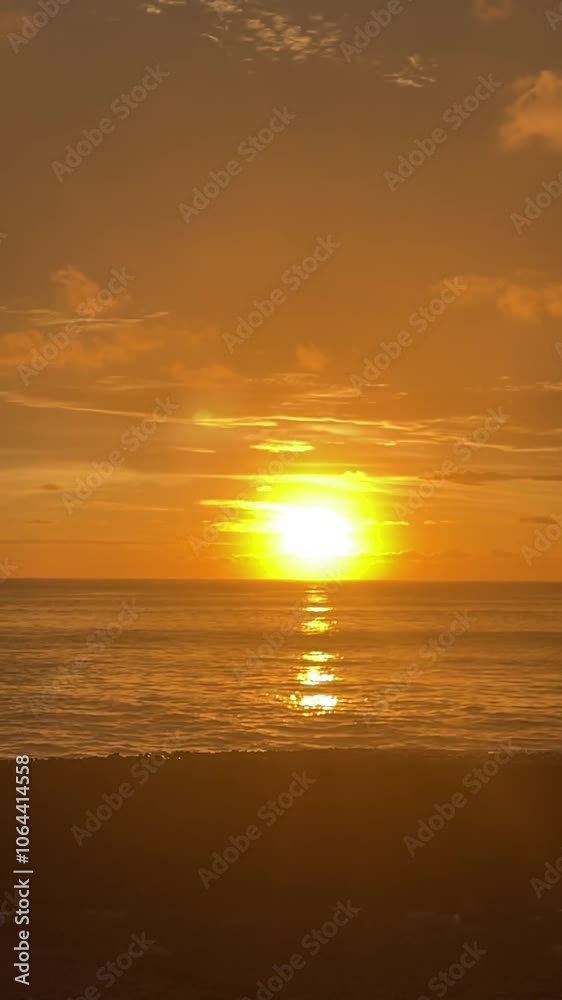 Short video view of sunset on the beach in the afternoon Short video view of sunset on the beach in the afternoon
