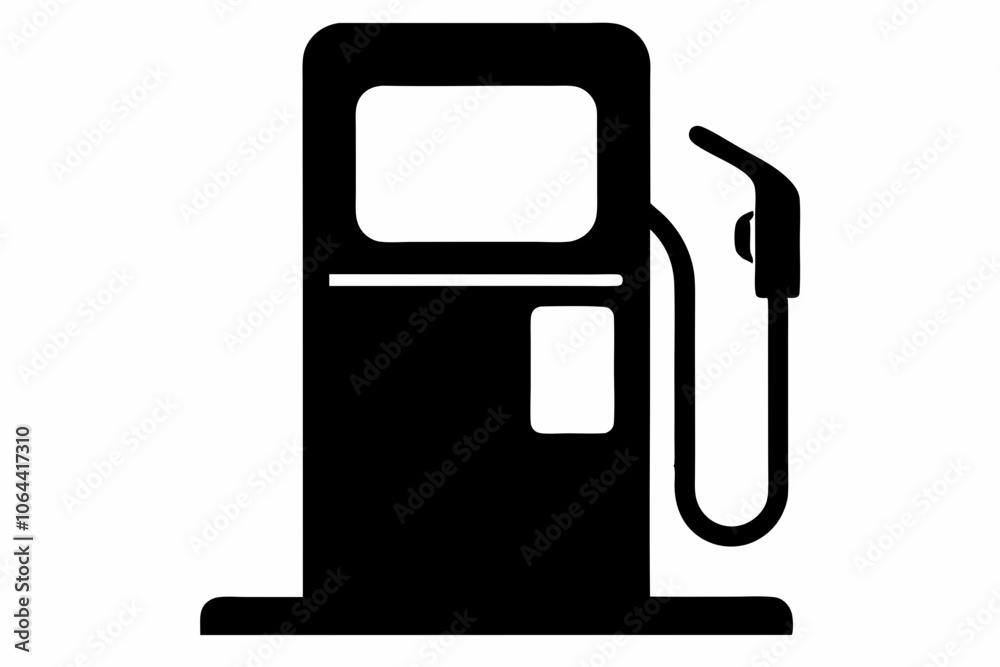 gas pump silhouette vector, Gas pump and electric charge station vector icon