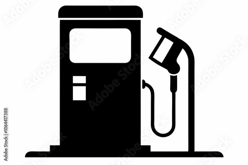 gas pump silhouette vector, Gas pump and electric charge station vector icon photo