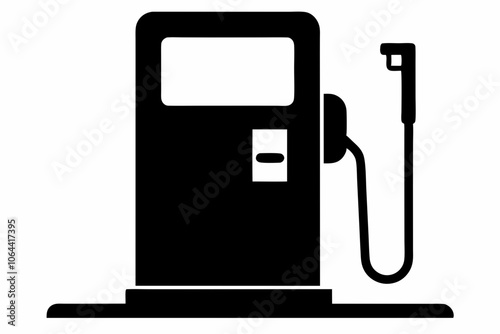 gas pump silhouette vector, Gas pump and electric charge station vector icon