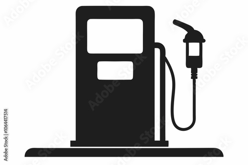 gas pump silhouette vector, Gas pump and electric charge station vector icon