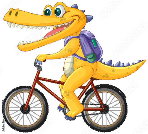 Crocodile Riding a Bicycle Adventure