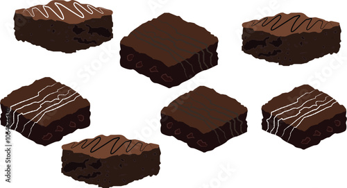 Indonesia Food Ilustration ( Brownies)