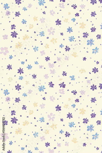 Light Background with Dainty Wildflowers