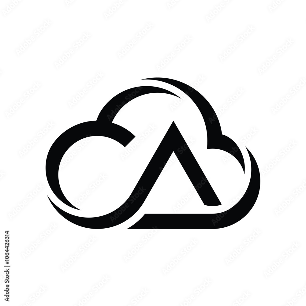 Initial letter CA cloud logo design inspiration Initial letter CA cloud logo design inspiration