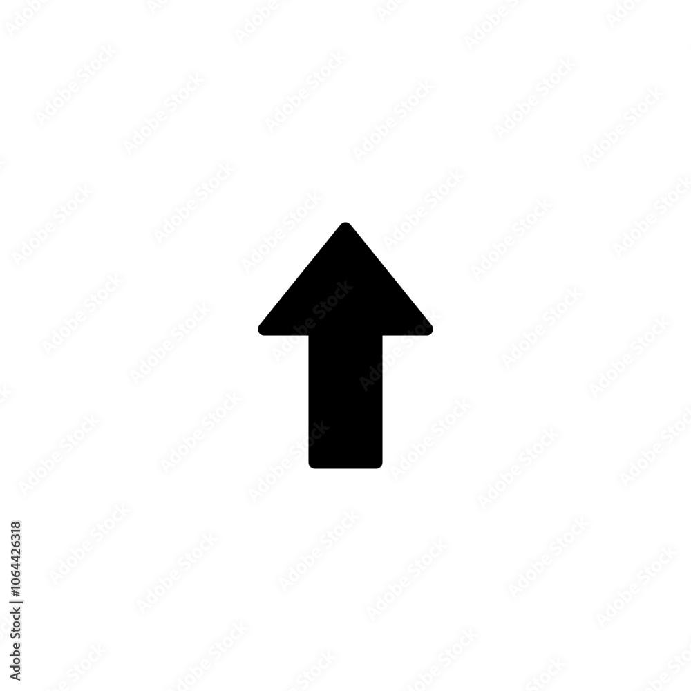 arrow simple icon in black color