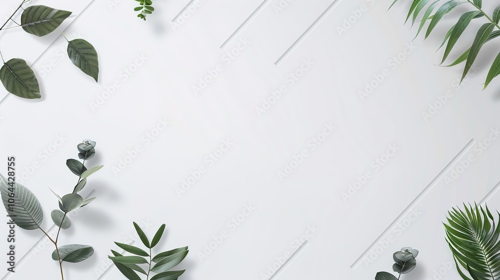 Fototapeta premium Fashionable and Minimalist White Geometric Background - a chic and elegant visual. The fashionable minimalist white background with geometric patterns is both stylish and captivating