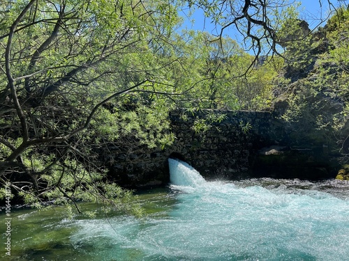 The upper course of the Zrmanja River and immediately after the source (Velebit Nature Park, Croatia) - der Oberlauf des Flusses Zrmanja und unmittelbar nach der Quelle (Naturpark Velebit, Kroatien) photo