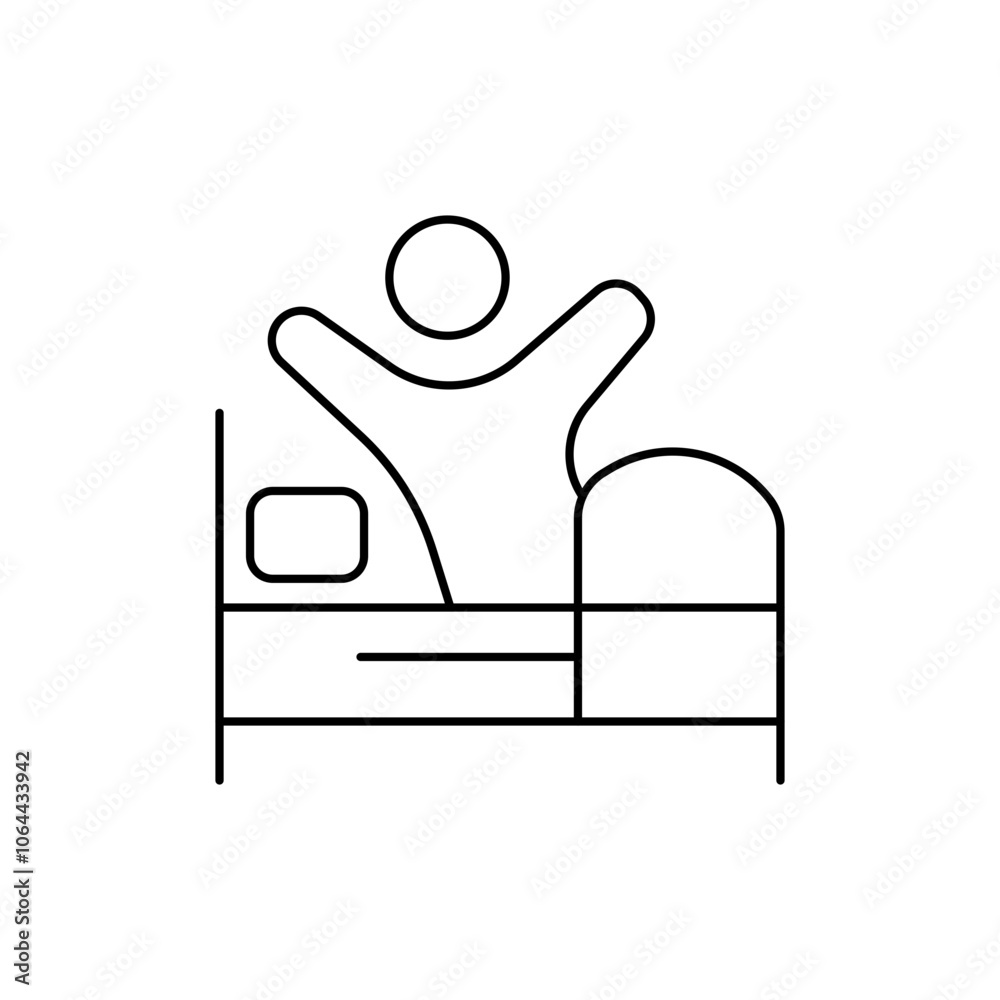 Outline icon Morning Routine, wake up fresh Outline icon Morning Routine, wake up fresh