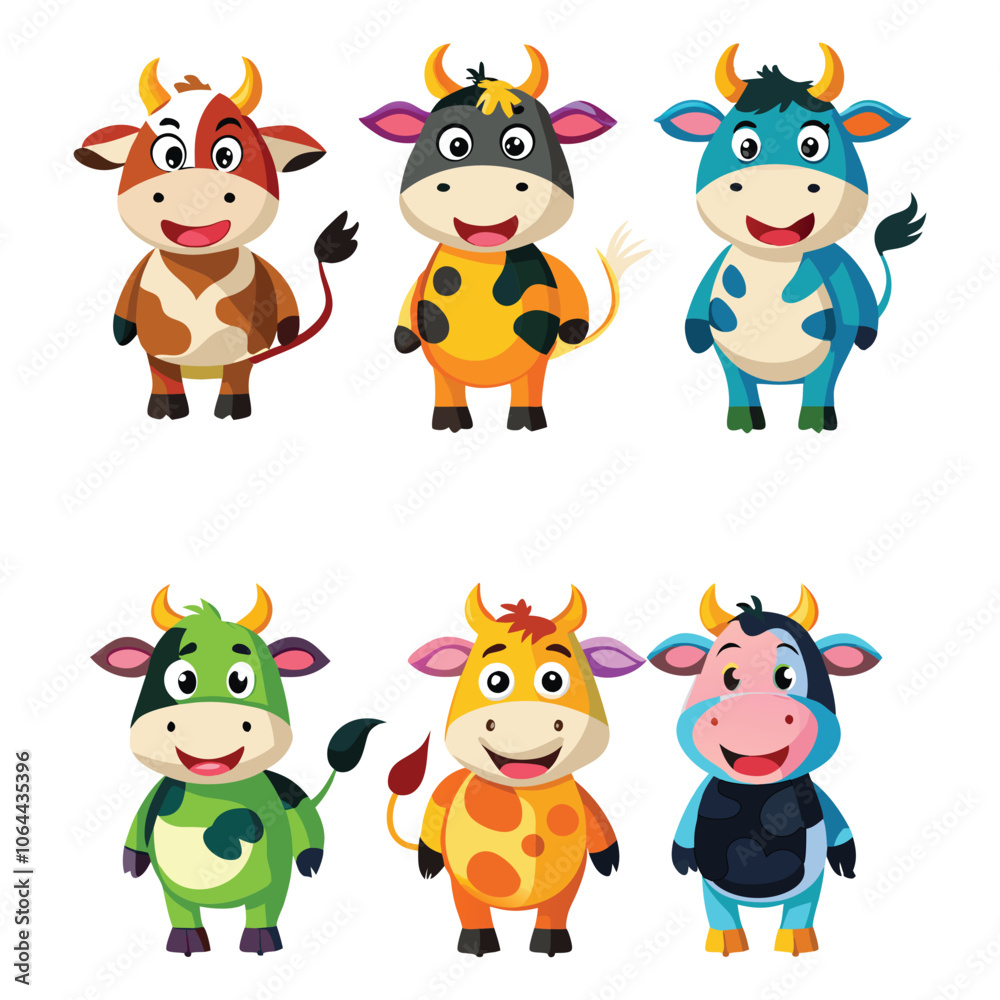 Fototapeta premium set of cartoon animals