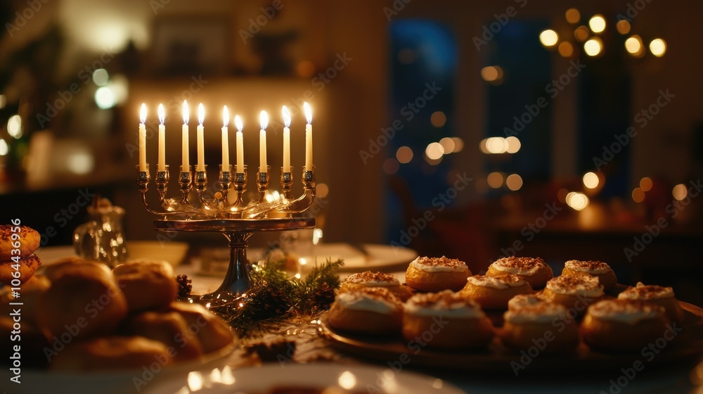 Cozy Evening with Candlelight and Festive Desserts Cozy Evening with Candlelight and Festive Desserts
