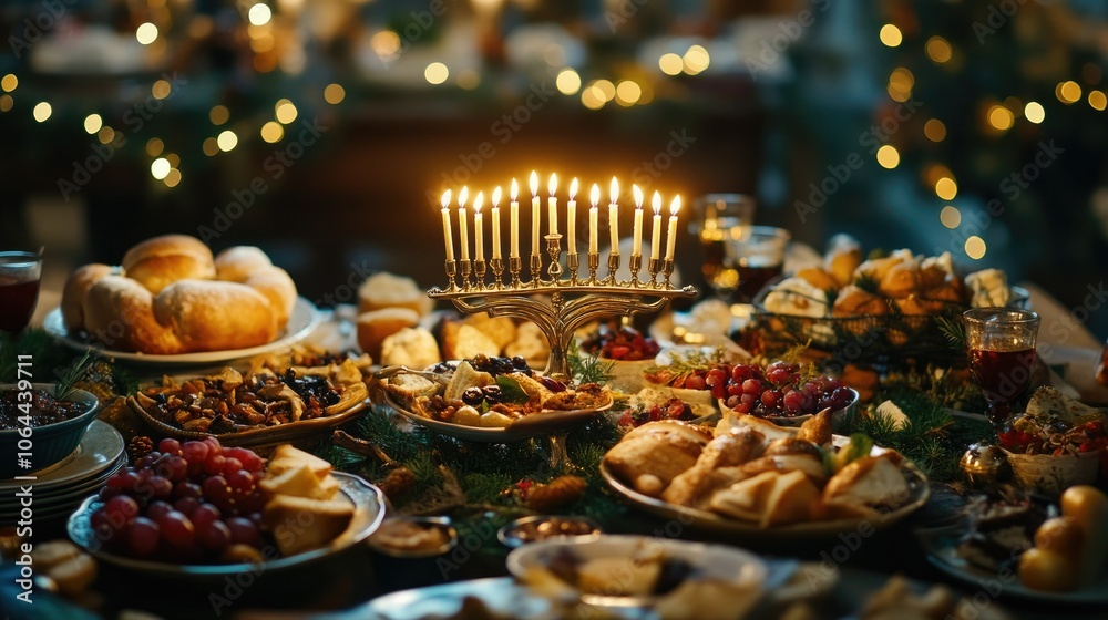 Festive Table Decorated for Celebration Festive Table Decorated for Celebration