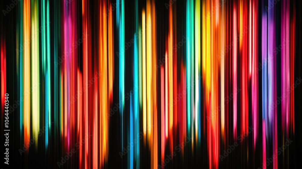 Colorful Vertical Light Stripes with Dynamic Movement Colorful Vertical Light Stripes with Dynamic Movement