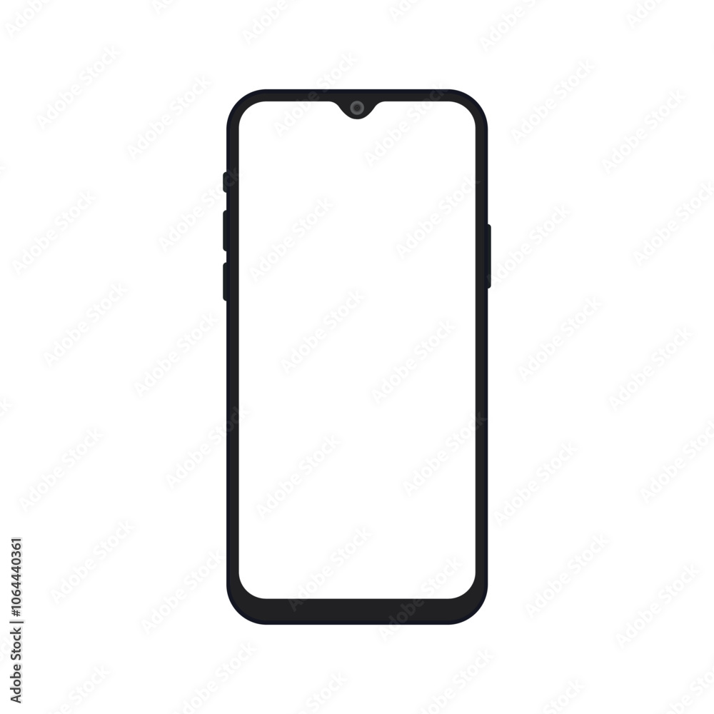 Realistic front view smartphone mockup Realistic front view smartphone mockup