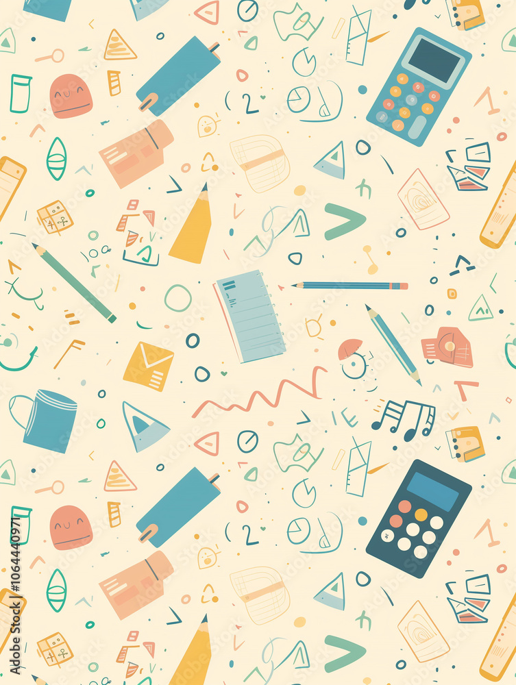 seamless pattern with school supplies seamless pattern with school supplies