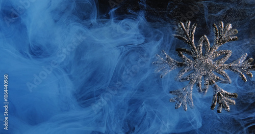 Canvas Print Xmas snowflake