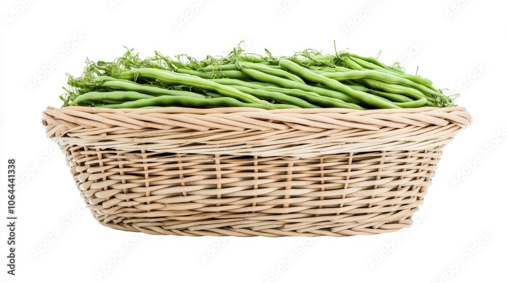 Fresh Green Beans in Wicker Basket Arrangement Fresh Green Beans in Wicker Basket Arrangement